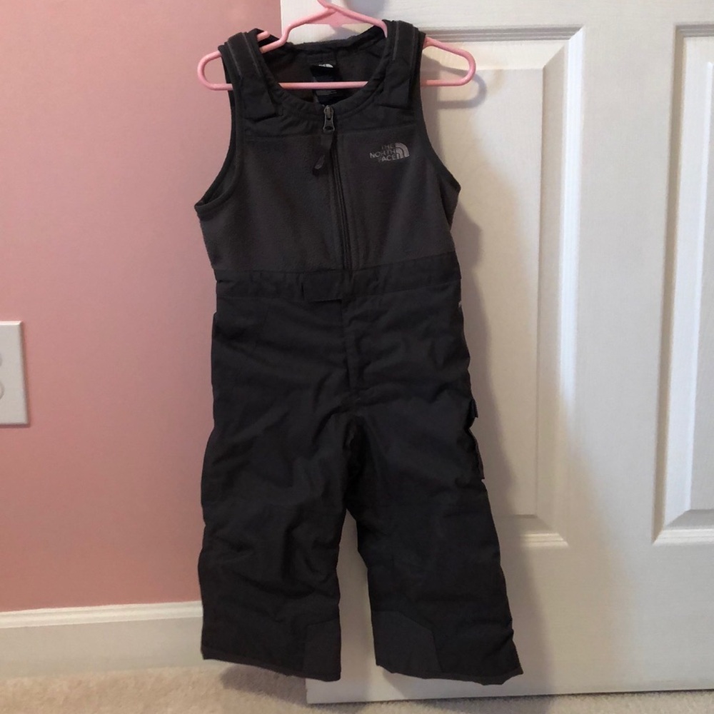 The North Face insulated bib snow pants. Size 2T